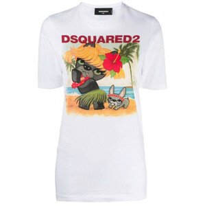 DSQUARED2 Buldogs White tričko Veľkosť: XS