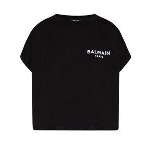 BALMAIN Paris Fit Black crop tričko Veľkosť: XS