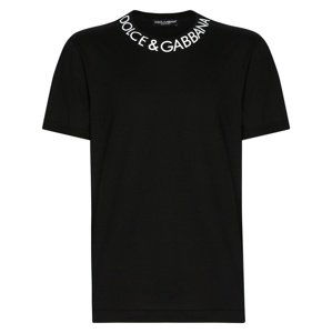 DOLCE & GABBANA Neckline Black tričko Veľkosť: XL