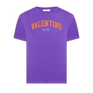 VALENTINO Logo Purple tričko Veľkosť: M