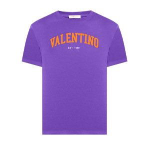 VALENTINO Logo Purple tričko Veľkosť: S