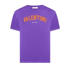 VALENTINO Logo Purple tričko Veľkosť: XL