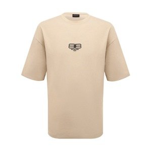 BALENCIAGA BB Beige tričko Veľkosť: XL