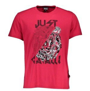 JUST CAVALLI Lion Logo Red tričko Veľkosť: XS