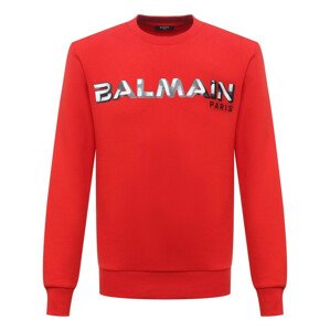 BALMAIN Paris Logo Red mikina Veľkosť: L