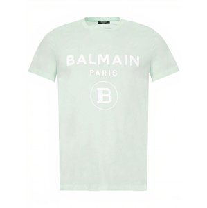 BALMAIN Paris Label Mint tričko Veľkosť: XXL