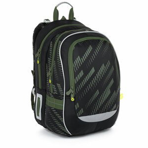Školská taška s khaki pruhmi Topgal CODA 23017