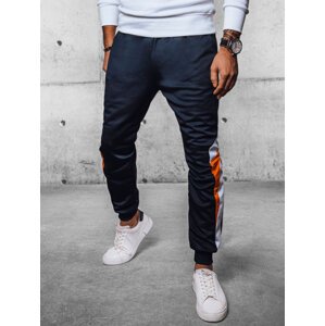 Tmavomodré tepláky jogger s oranžovo-bielym vzorom UX4111 Veľkosť: 2XL