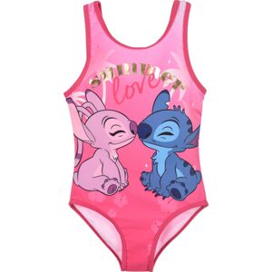 RUŽOVÉ DIEVČENSKÉ JEDNODIELNE PLAVKY DISNEY STITCH Veľkosť: 116