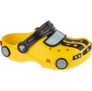 Žlto-čierne detské nazuváky Crocs Classic Iam Race Car Clog Kids T 210991-77J Veľkosť: 24/25