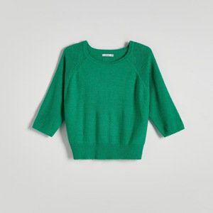 Reserved - Hladký sveter - Zelená