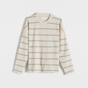 Reserved - Pásikavý sveter - Zelená
