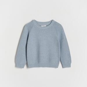 Reserved - Štruktúrovaný bavlnený sveter - Modrá