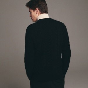 Reserved - Vlnený sveter - Čierna