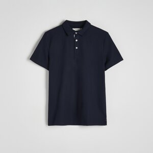 Reserved - Tričko polo regular fit - Tmavomodrá