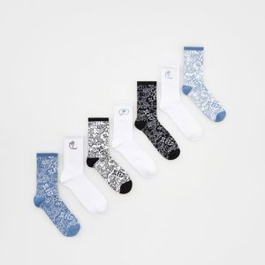 Reserved - Súprava 7 párov bavlnených ponožiek - Modrá