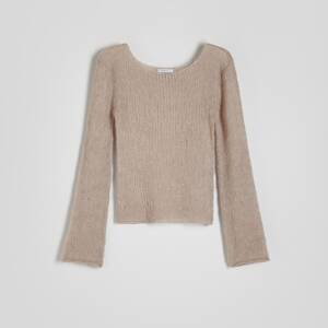 Reserved - Voľne pletený sveter - Béžová