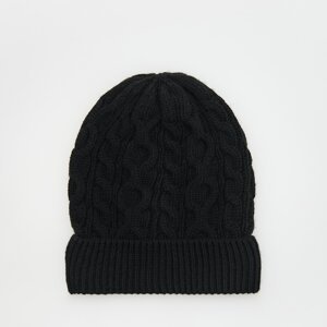 Reserved - Čiapka Beanie s ozdobným vzorom - Čierna