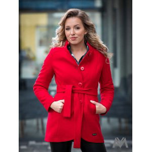 Luxusný dámsky kabát IGA- červený, Veľkosť  40