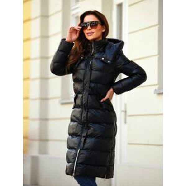 Dámska bunda na zimu v čiernej farbe, Veľkosť  M