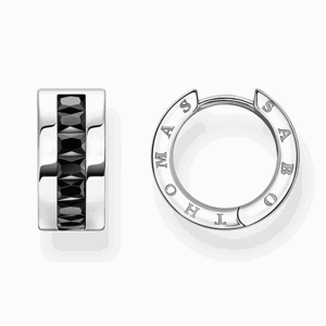 THOMAS SABO náušnice Black stones pavé CR670-643-11