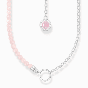 THOMAS SABO náhrdelník na charm Rose quartz and chain link KE2190-067-9