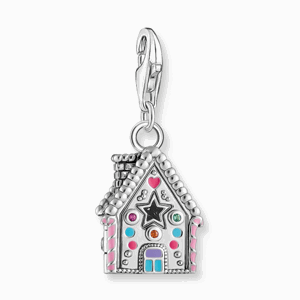 THOMAS SABO strieborný prívesok charm Gingerbread house 2058-340-7