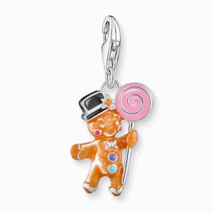 THOMAS SABO strieborný prívesok charm Gingerbread man 2064-691-7