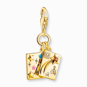 THOMAS SABO strieborný prívesok charm Letter gold 2065-414-7