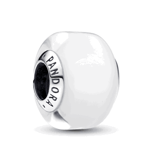 PANDORA korálka Biele mini muránske sklo 793118C00