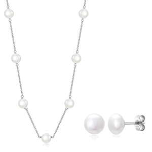 SOFIA strieborný set náušnice a náhrdelník WWzapbutt-7WH+PV22013.1