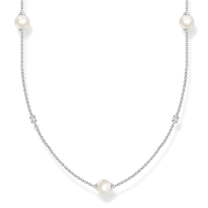 THOMAS SABO náhrdelník Pearls with white stones silver KE2125-167-14