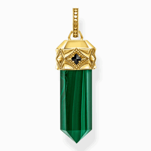 THOMAS SABO prívesok Hexagon Malachite PE964-414-6