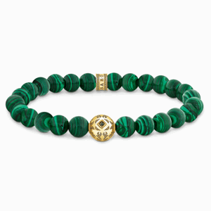 THOMAS SABO strieborný náramok Malachite A2145-140-6