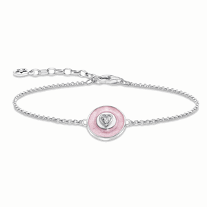 THOMAS SABO strieborný náramok Pink heart A2143-691-9