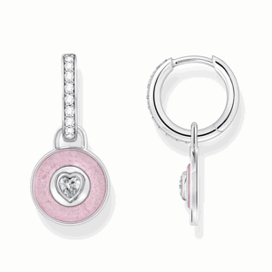 THOMAS SABO náušnice Pink heart CR723-691-9