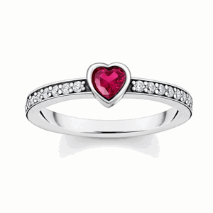 THOMAS SABO prsteň Red heart TR2448-640-10