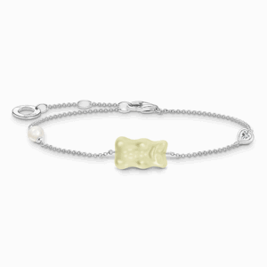 THOMAS SABO x HARIBO strieborný náramok White goldbears & pearl A2151-052-14