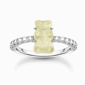 THOMAS SABO x HARIBO prsteň Goldbear White Mini TR2459-052-14