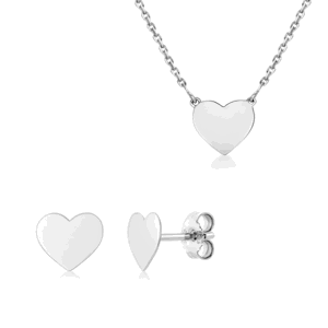 SOFIA zlatý set náhrdelník a náušnice srdcia GEMCS30749-08 +GEMBO32029-02