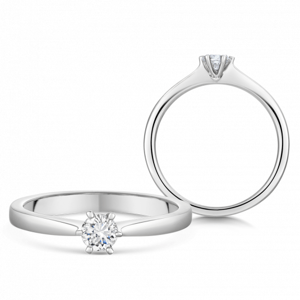 SOFIA DIAMONDS zlatý zásnubný prsteň s diamantom 0,23 ct H/SI2 UDRG46673W-H-SI2