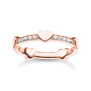 THOMAS SABO prsteň Hearts rose gold TR2391-416-14