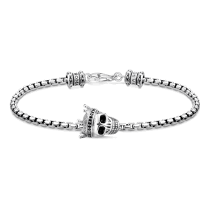 THOMAS SABO strieborný náramok Skull crown A2056-643-11