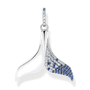 THOMAS SABO prívesok Tail fin with blue stones PE931-644-1