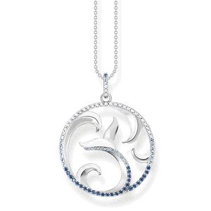 THOMAS SABO náhrdelník Tail fin and wave with blue stones KE2145-644-1