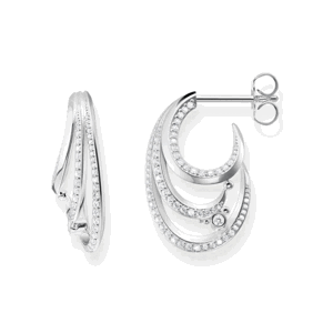 THOMAS SABO náušnice Wave with white stones H2230-051-14