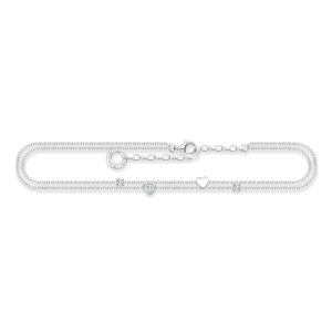 THOMAS SABO retiazka na nohu Hearts and white stones silver AK0040-051-14