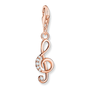 THOMAS SABO strieborný prívesok charm Musical clef rose gold 1899-416-14