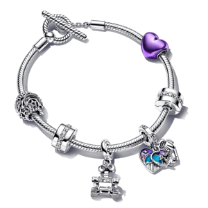 PANDORA Disney náramok Wall-E 599082C00+792518C01+792030C01+2x791972CZ+799183C00+799291C01