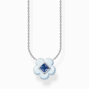 THOMAS SABO náhrdelník Flower with blue stone KE2185-496-1